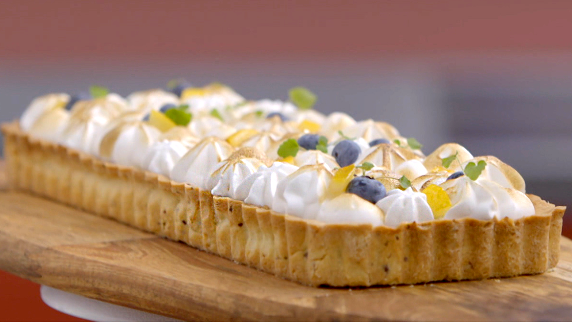 Vegan citroen meringue taart