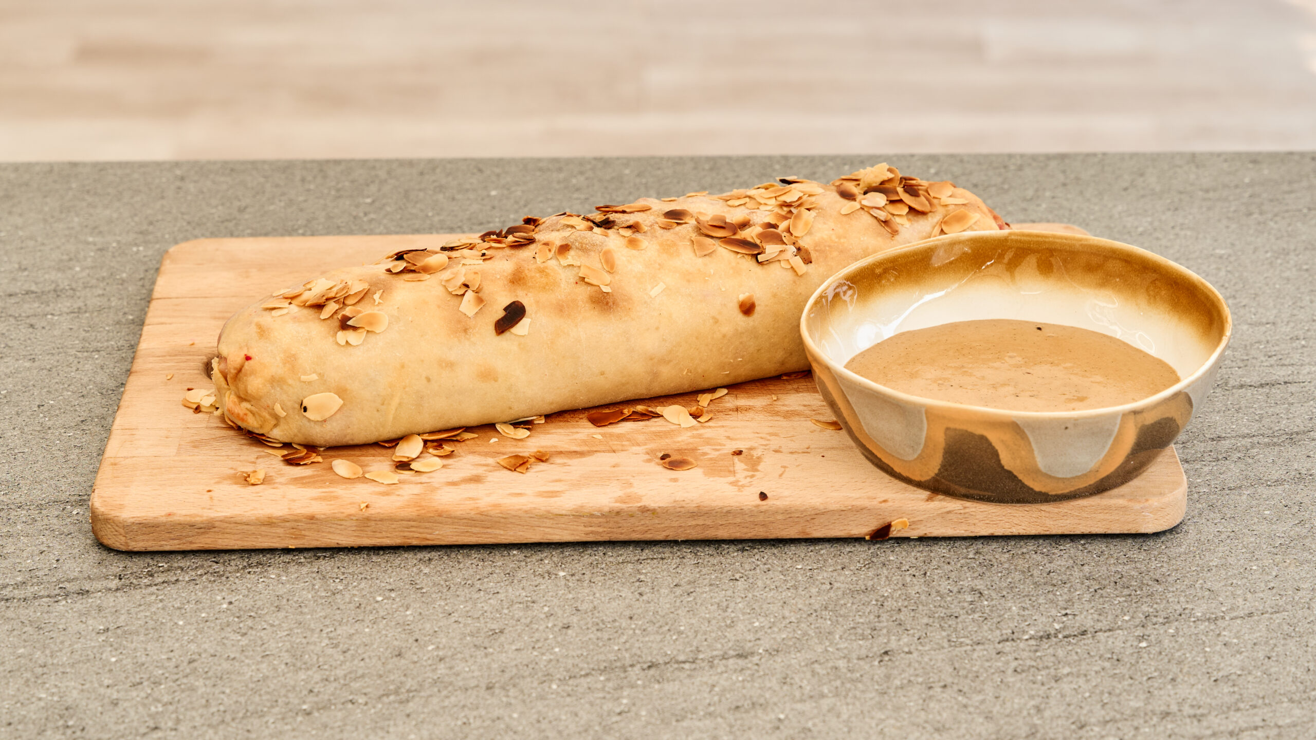 Strudel met appel en vanillesaus