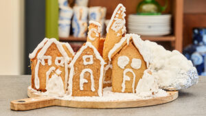 Winterdorp met gemberkoekjes, tahin-sinaasappelkoekjes en kardemom-pistachekoekjes van Antoinette.