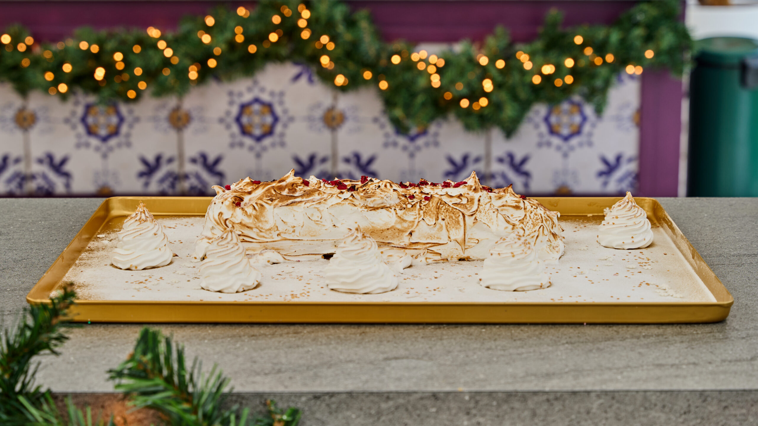 Bûche de Noël met lemon curd