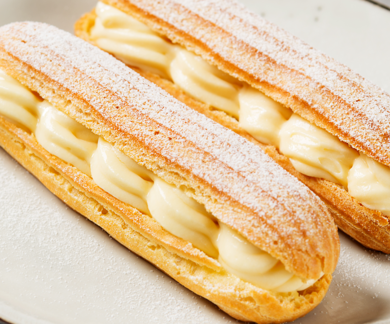 Eclairs met banketbakkersroom