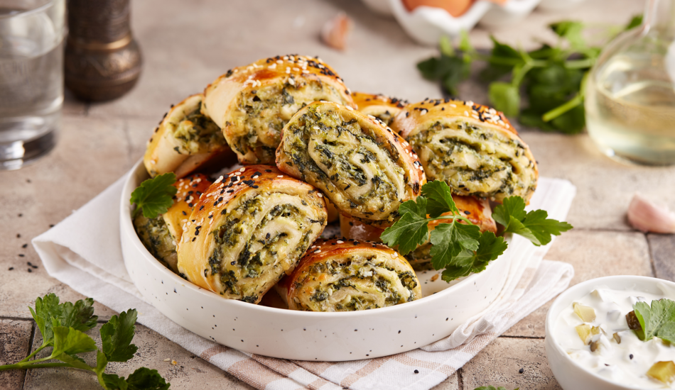 BBQ garlic cheese roll ups