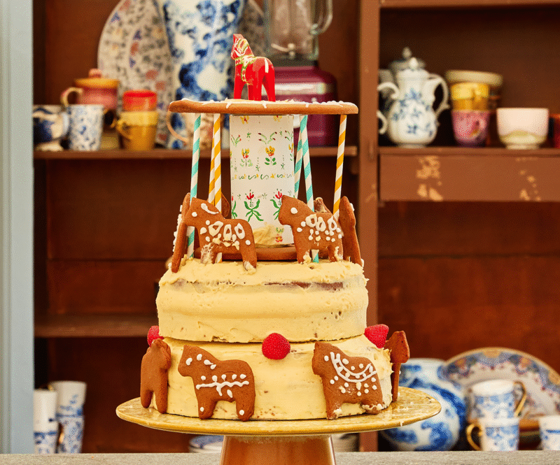 Draaimolentaart met gingerbread en lemon curd