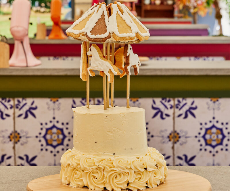 Draaimolentaart met chocolade en sinaasappel