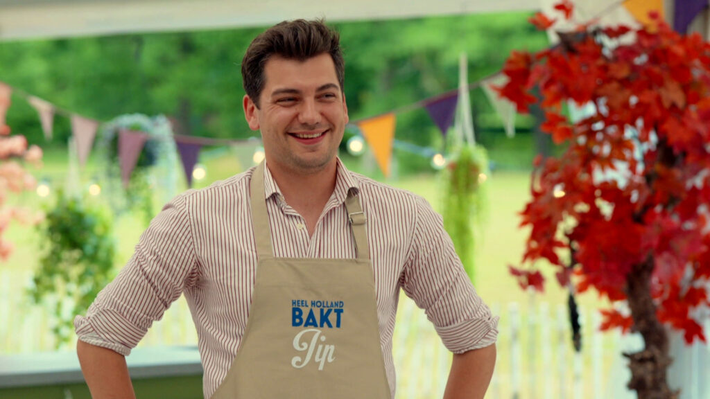 Jip in de tent van Heel Holland Bakt.