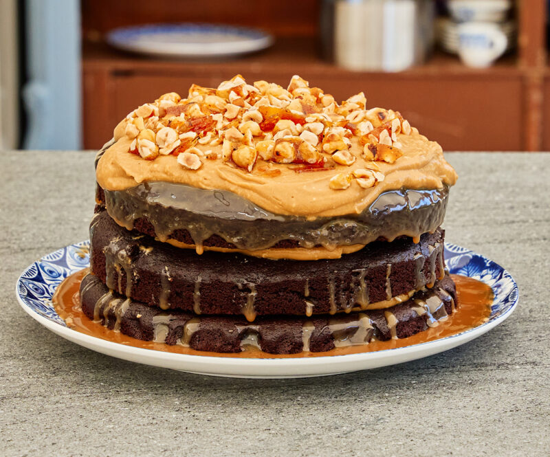 Sticky toffee cake met chocolade en koffie