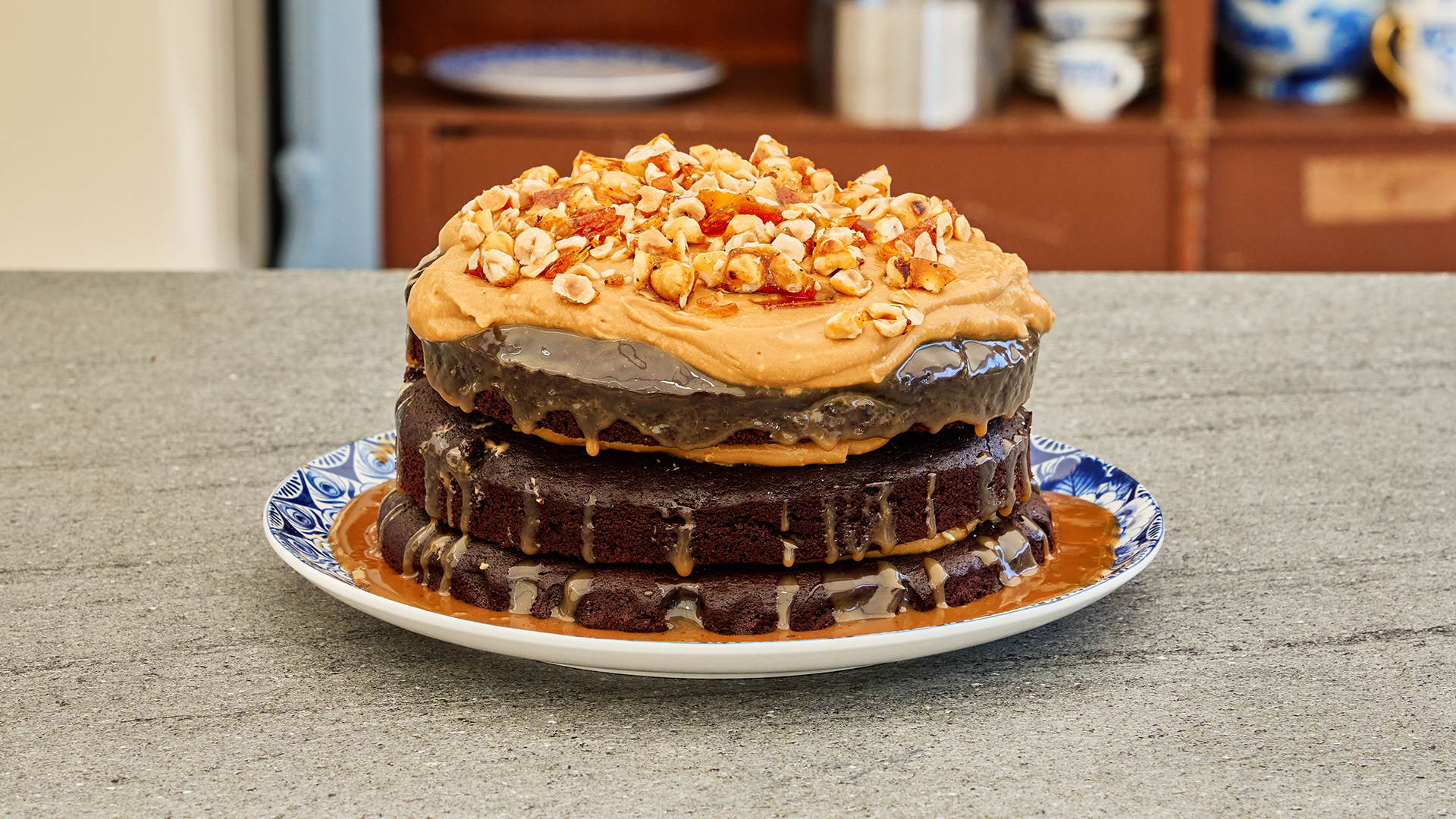 Sticky toffee cake met chocolade en koffie