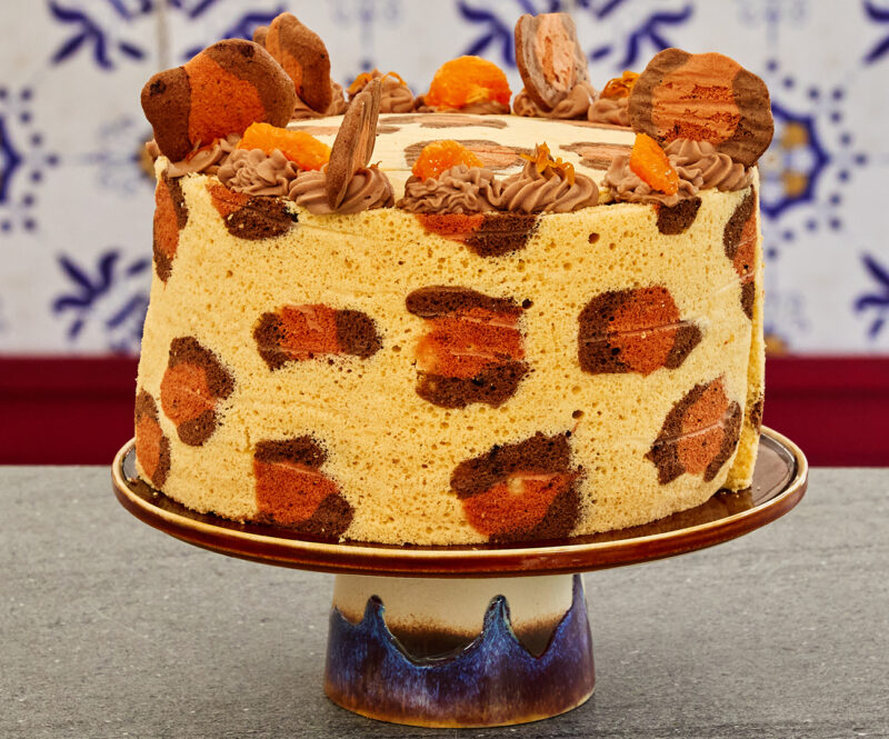 Suprisetaart met mandarijnenjam en melkchocolade