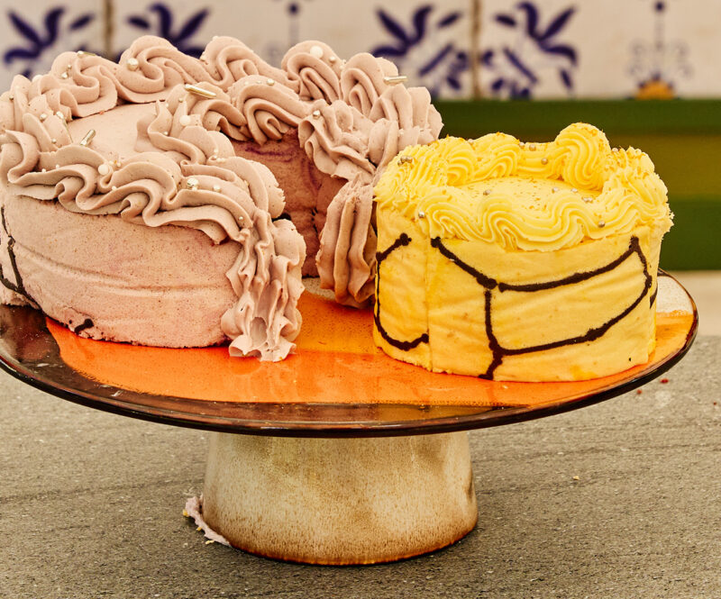 Suprisetaart met abrikozen en witte chocolade