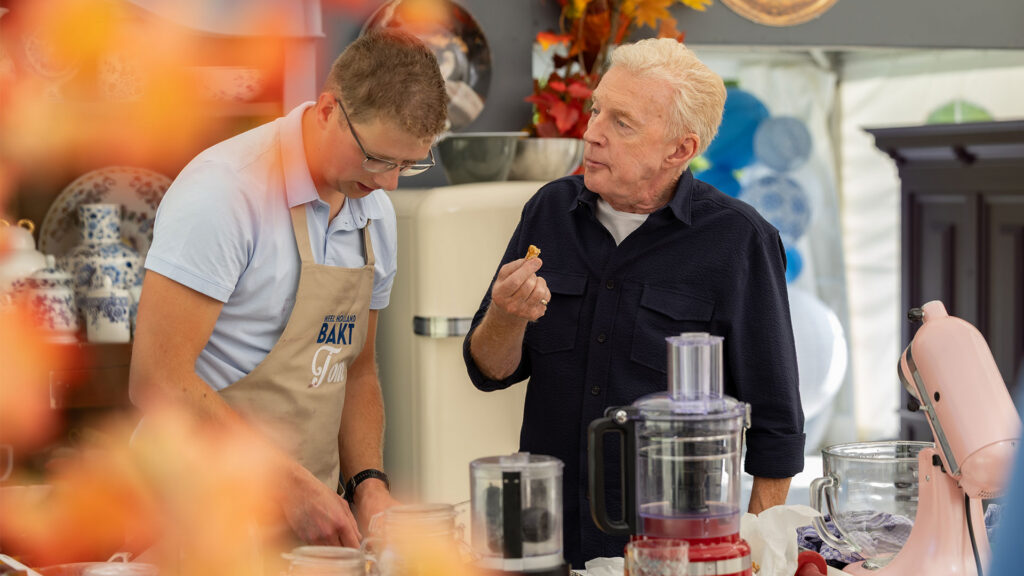 Tom en André in de tent.