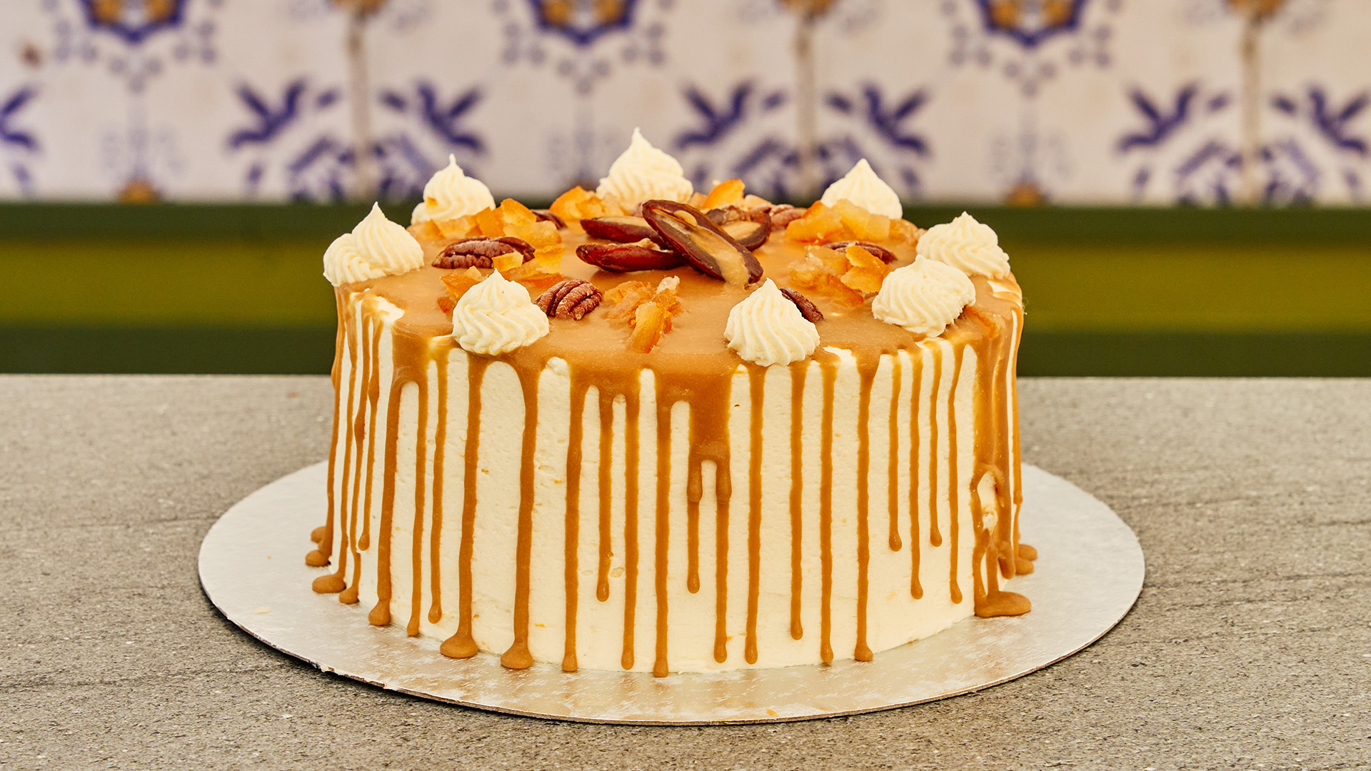 Sticky toffee cake met sinaasappel
