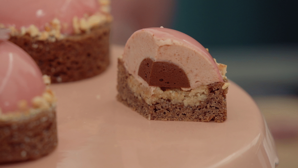 De binnenkant van de choco-kersen slof van Bianca.