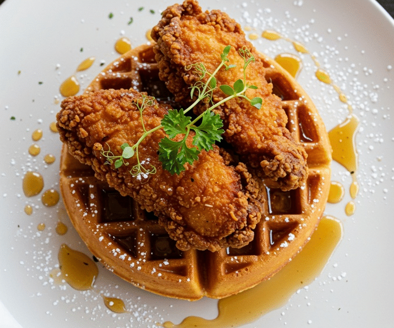 De perfecte combinatie van zoet en zout: Chicken and waffles