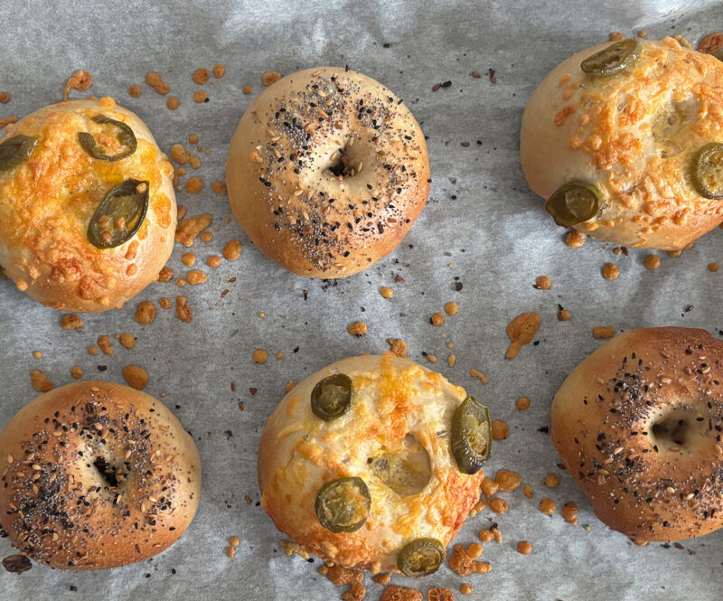 Bagels van zuurdesem die smaken zoals in New York
