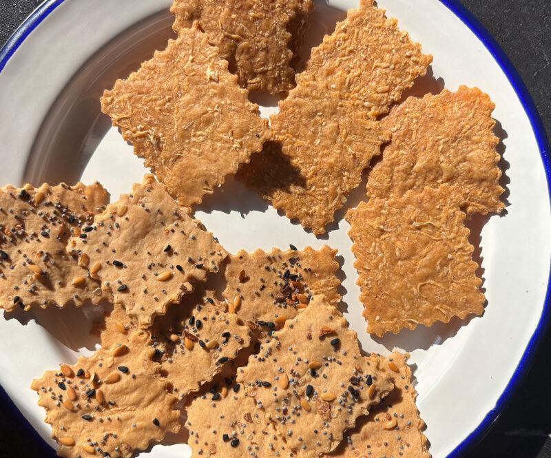 Crackers bakken van een restje zuurdesem (discard)