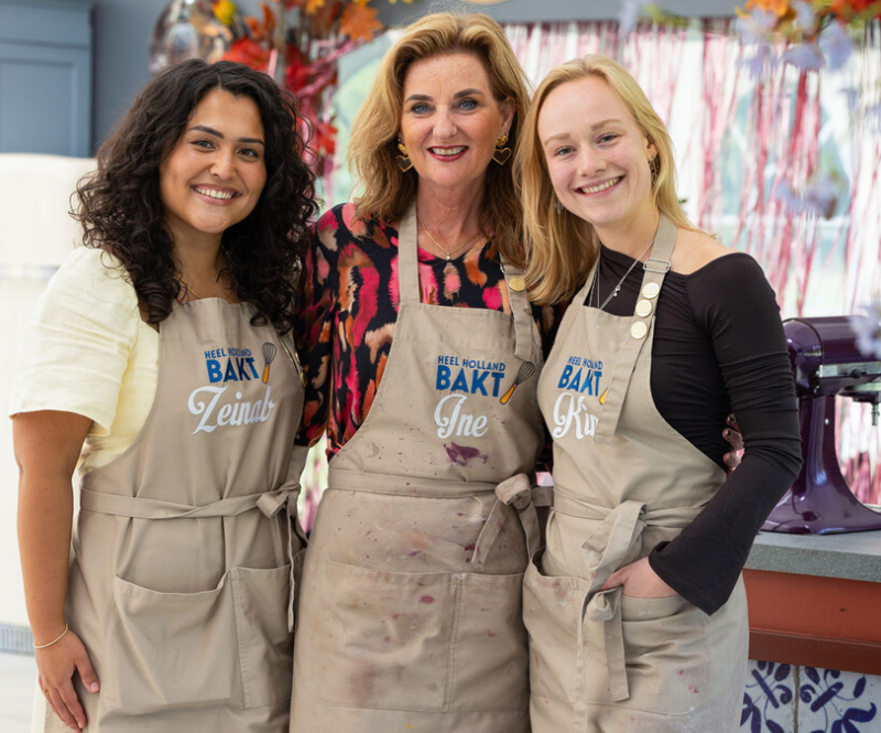 Ine, Kim en Zeinab staan in de finale van Heel Holland Bakt Elke Dag