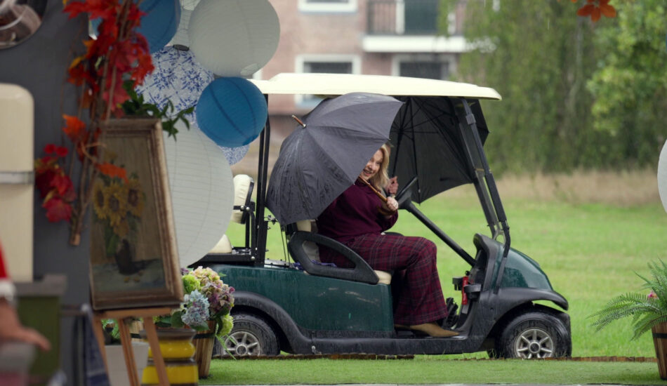 Janny in golfkarretje