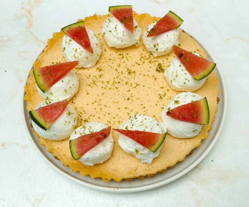 Watermeloen taart (een twist op de key lime pie)