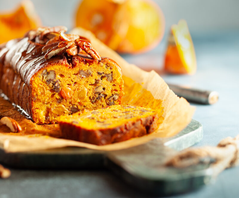 Recept voor glutenvrij pompoenbrood met chocolade en pecannoten