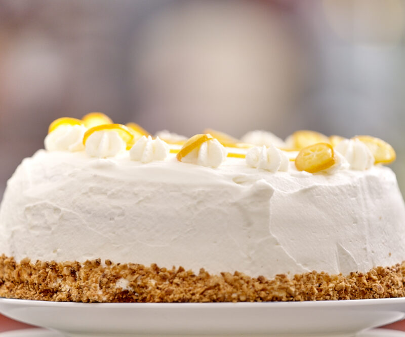 Kumquats passievruchten slagroomtaart